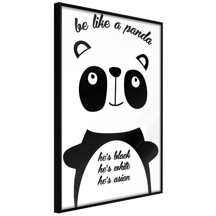 Poster Be Like a Panda - black and white composition with an animal and texts 114800 additionalImage 10