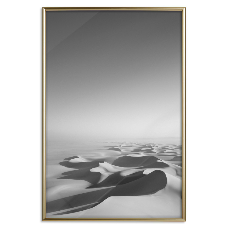 Poster Endless Sahara - black and white landscape amidst dunes and desert sands 116500 additionalImage 16