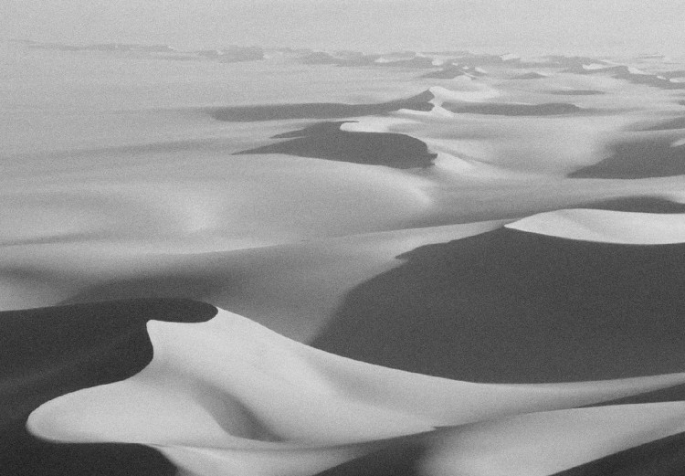 Poster Endless Sahara - black and white landscape amidst dunes and desert sands 116500 additionalImage 9