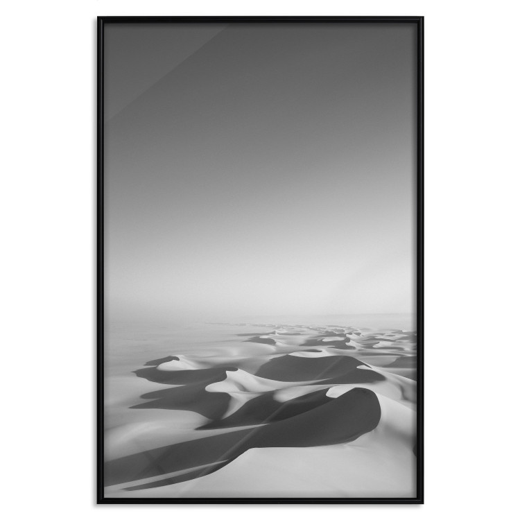 Poster Endless Sahara - black and white landscape amidst dunes and desert sands 116500 additionalImage 24