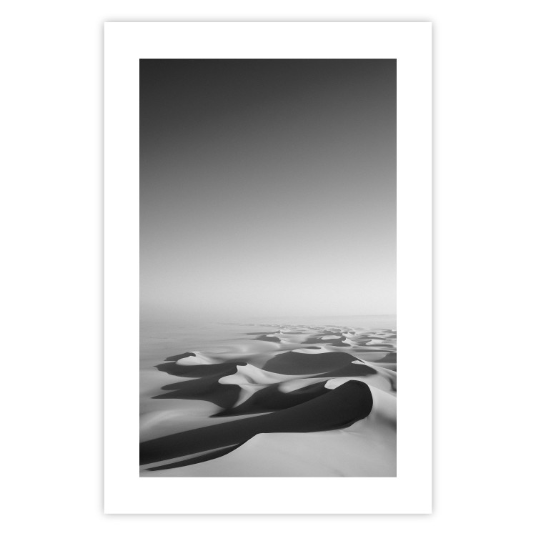 Poster Endless Sahara - black and white landscape amidst dunes and desert sands 116500 additionalImage 19