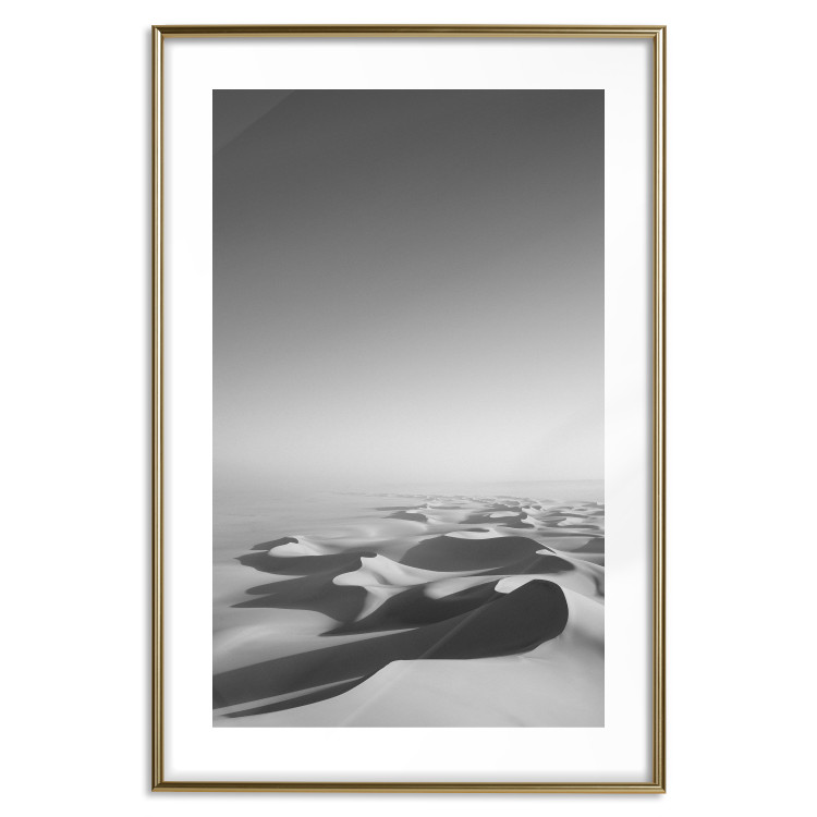 Poster Endless Sahara - black and white landscape amidst dunes and desert sands 116500 additionalImage 14