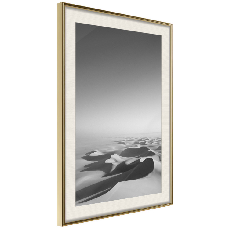 Poster Endless Sahara - black and white landscape amidst dunes and desert sands 116500 additionalImage 2