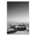 Poster Endless Sahara - black and white landscape amidst dunes and desert sands 116500