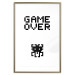 Wall Poster Game Over - black and white composition with pixels and English text 116800 additionalThumb 16