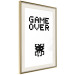 Wall Poster Game Over - black and white composition with pixels and English text 116800 additionalThumb 2