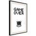 Wall Poster Game Over - black and white composition with pixels and English text 116800 additionalThumb 3