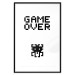 Wall Poster Game Over - black and white composition with pixels and English text 116800 additionalThumb 15