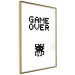Wall Poster Game Over - black and white composition with pixels and English text 116800 additionalThumb 8