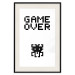 Wall Poster Game Over - black and white composition with pixels and English text 116800 additionalThumb 18