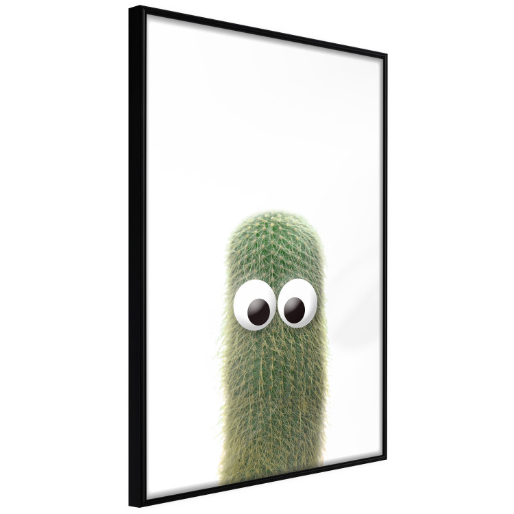 Poster Prickly Friend - funny illustration with a green plant with eyes 116900 additionalImage 12
