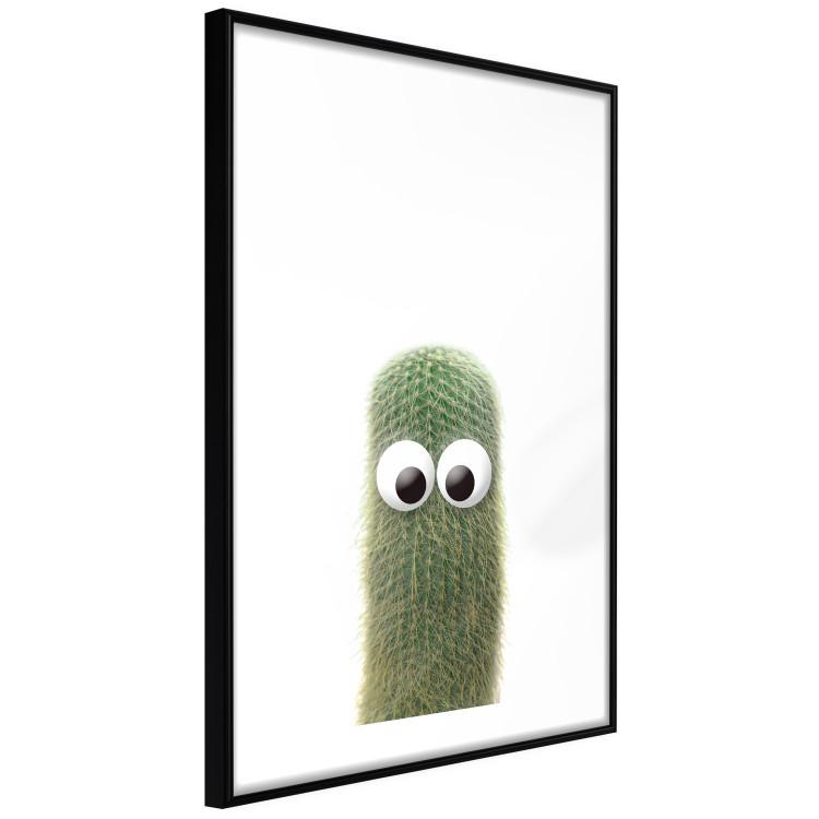 Poster Prickly Friend - funny illustration with a green plant with eyes 116900 additionalImage 11