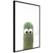 Poster Prickly Friend - funny illustration with a green plant with eyes 116900 additionalThumb 10