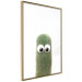 Poster Prickly Friend - funny illustration with a green plant with eyes 116900 additionalThumb 12