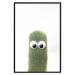 Poster Prickly Friend - funny illustration with a green plant with eyes 116900 additionalThumb 18