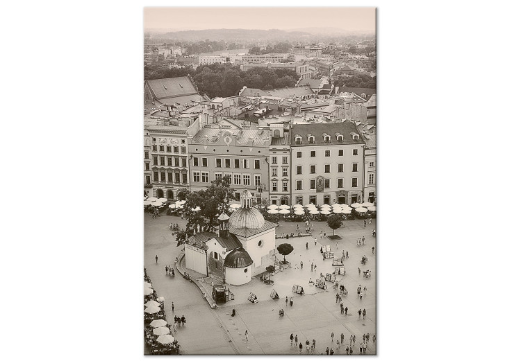 Canvas St. Adalbert - a symbol of the ancient city of Krakow in sepia 118100