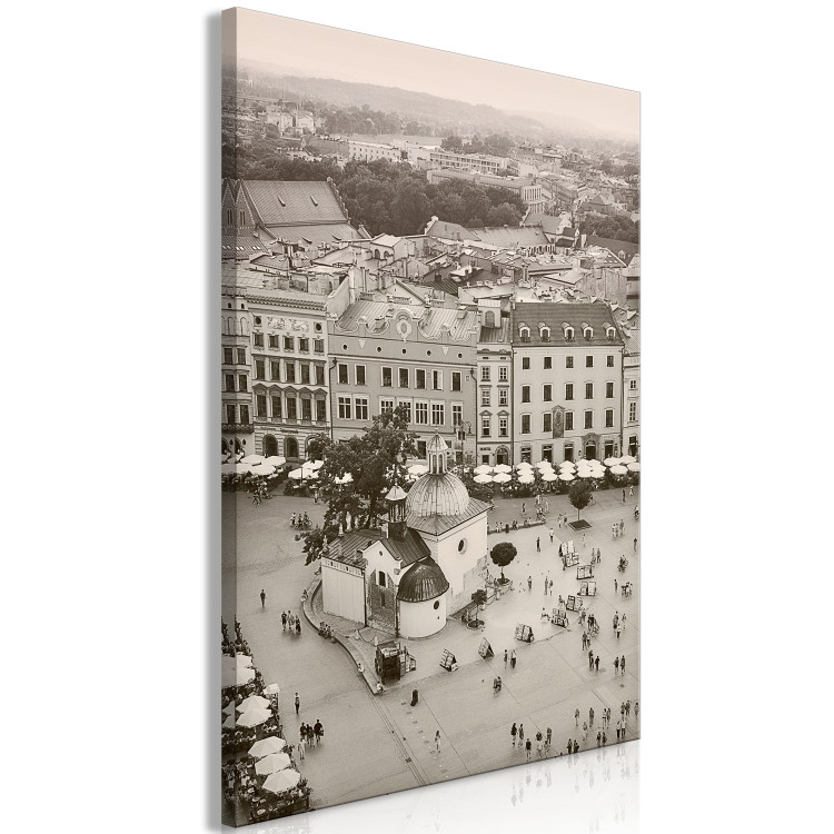 Canvas St. Adalbert - a symbol of the ancient city of Krakow in sepia 118100 additionalImage 2