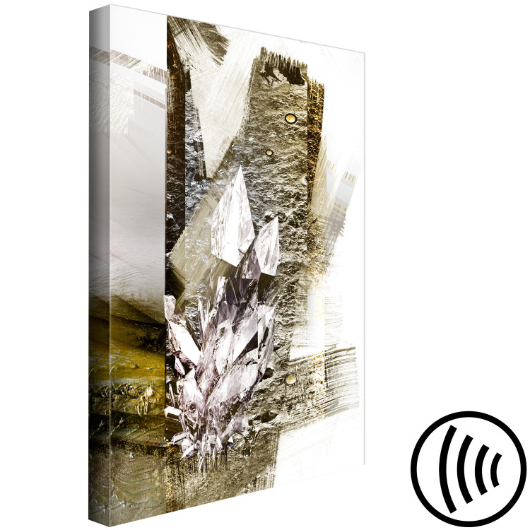 Canvas Print Dimension of Diamonds (1-part) - Abstraction on Textured Background 118300 additionalImage 6