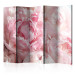 Room Divider Screen Sweet Peonies II - pink flower petals against a background of sunlight rays 118400