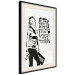 Poster Girl with Graffiti - black and white composition with a woman and text 119200 additionalThumb 3