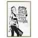 Poster Girl with Graffiti - black and white composition with a woman and text 119200 additionalThumb 16