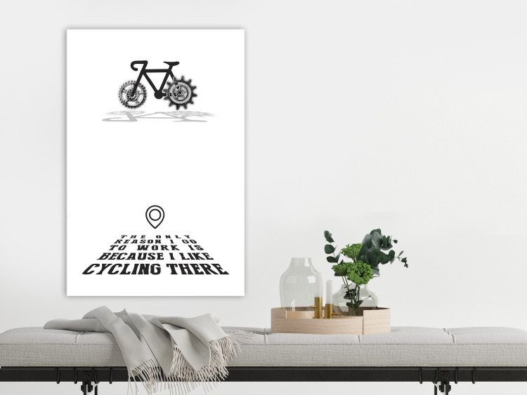 Canvas Every reason is good - an inscription with the motive of cycling 122800 additionalImage 3