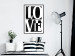 Wall Poster Black and White Love - checkerboard pattern with black and white text 122900 additionalThumb 4