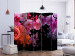 Folding Screen Spring Cocktail II - colorful flowers on a contrasting black background 123000 additionalThumb 2