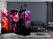 Folding Screen Spring Cocktail II - colorful flowers on a contrasting black background 123000 additionalThumb 4