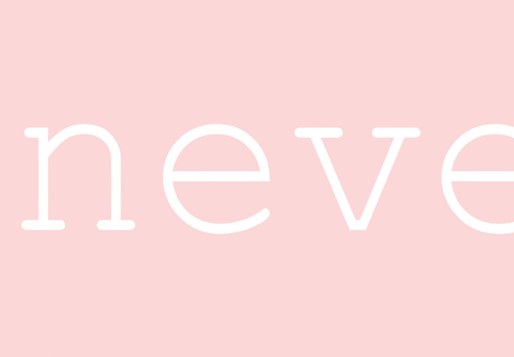 Wall Poster Now or Never - delicate English text on a pink background 123200 additionalImage 11