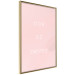 Wall Poster Now or Never - delicate English text on a pink background 123200 additionalThumb 14