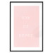 Wall Poster Now or Never - delicate English text on a pink background 123200 additionalThumb 26