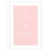 Wall Poster Now or Never - delicate English text on a pink background 123200 additionalThumb 18