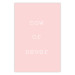 Wall Poster Now or Never - delicate English text on a pink background 123200