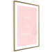 Wall Poster Now or Never - delicate English text on a pink background 123200 additionalThumb 8