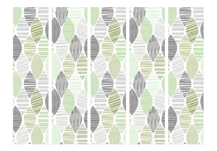 Room Divider Screen Green Tears II - texture with abstract stripe pattern motif 123300 additionalImage 3