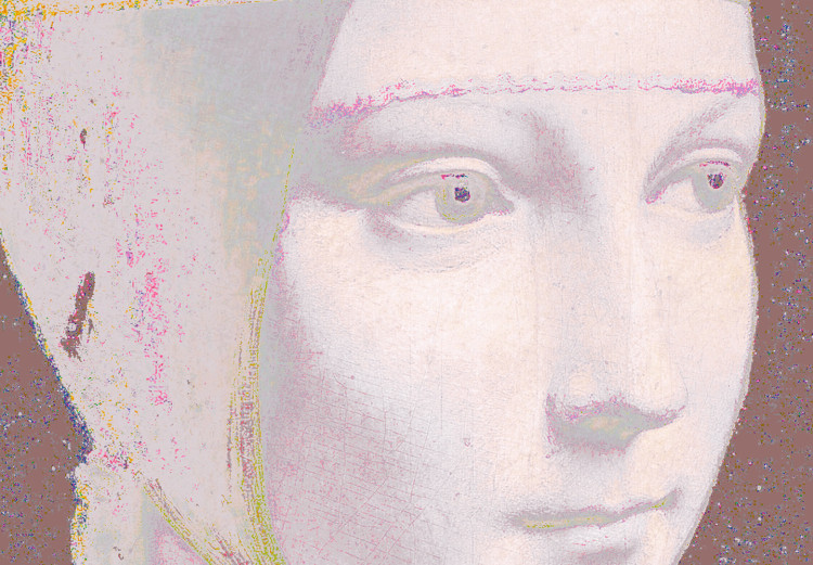 Canvas Print Pastel Lady with an Ermine - Leonardo da Vinci's work in trendy colour 123500 additionalImage 4
