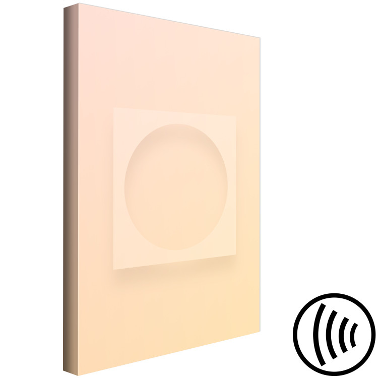 Canvas Art Print Pastel geometry - an abstract composition with a circle and a square 123800 additionalImage 6