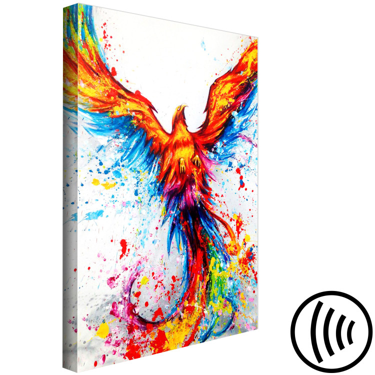 Canvas Print Birth of the Phoenix (1-part) vertical - exotic colorful bird 127200 additionalImage 6