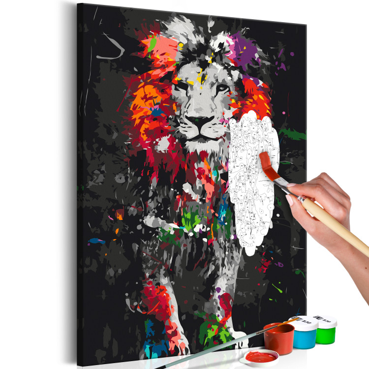 Paint by Number Kit Colourful Animals: Lion 127300 additionalImage 3