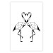 Wall Poster Subtle Flame - abstract birds forming heart shape 127900