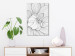 Canvas Print Peony flower bud - black and white plant contours in line art style 128400 additionalThumb 3
