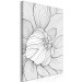 Canvas Print Peony flower bud - black and white plant contours in line art style 128400 additionalThumb 2