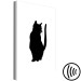 Canvas Print Curious Cat (1-part) vertical - black animal on a white background 129600 additionalThumb 6