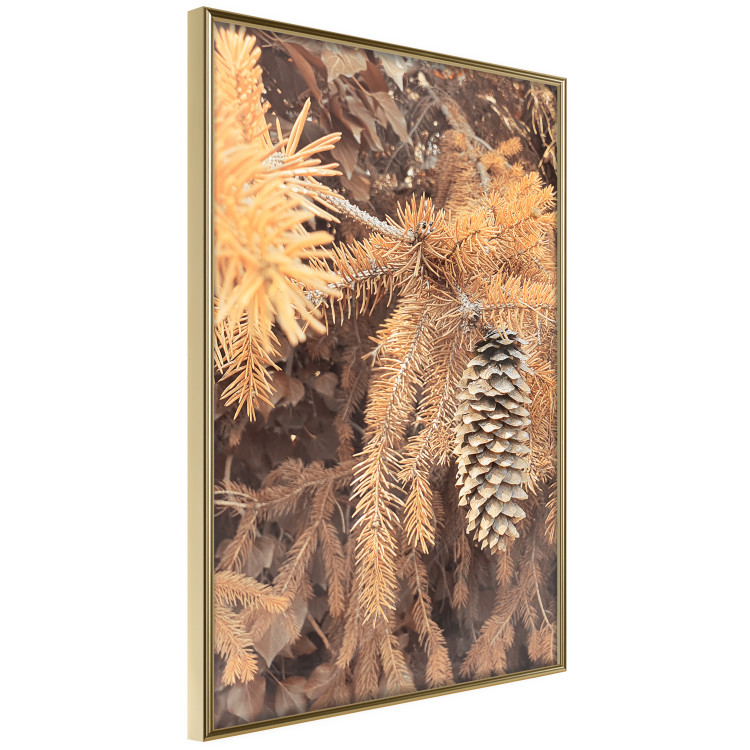 Wall Poster Golden Cone - autumn composition of forest plants in brown hues 131800 additionalImage 12