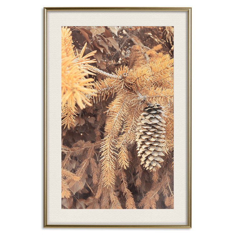 Wall Poster Golden Cone - autumn composition of forest plants in brown hues 131800 additionalImage 20