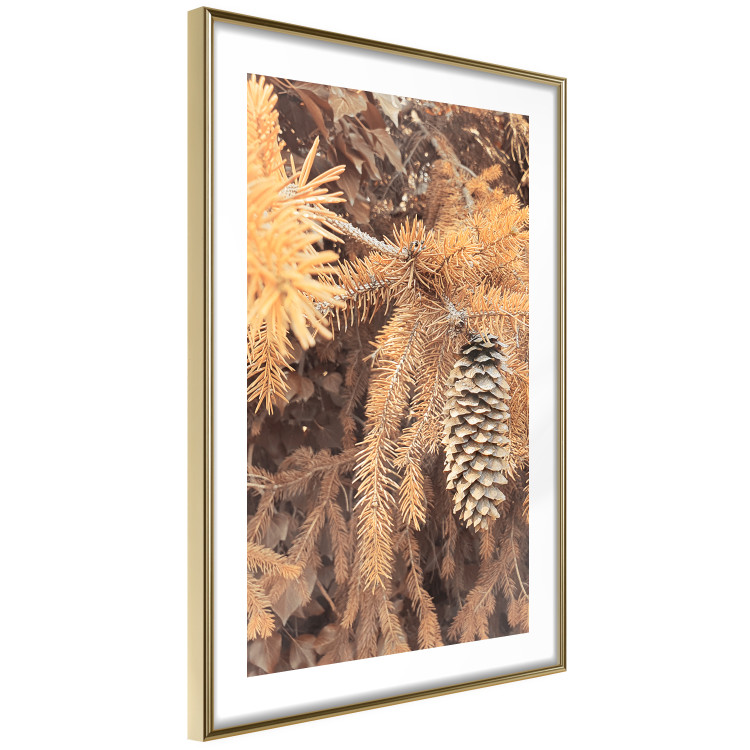 Wall Poster Golden Cone - autumn composition of forest plants in brown hues 131800 additionalImage 9