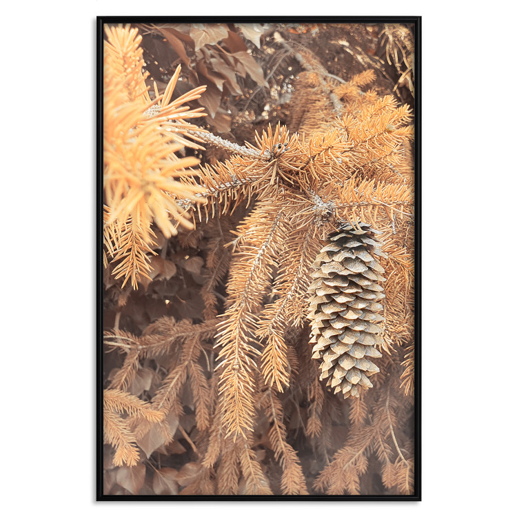 Wall Poster Golden Cone - autumn composition of forest plants in brown hues 131800 additionalImage 18
