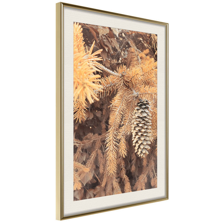 Wall Poster Golden Cone - autumn composition of forest plants in brown hues 131800 additionalImage 3