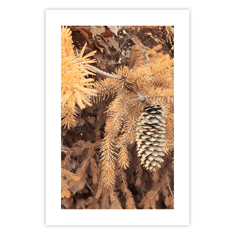 Wall Poster Golden Cone - autumn composition of forest plants in brown hues 131800 additionalImage 25